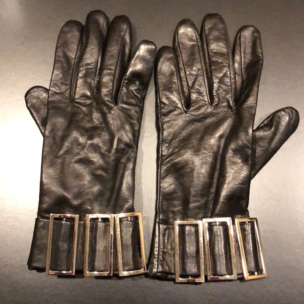 Michael Kors Black Leather Gloves